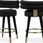 Fitzroy Velvet Upholstered Counter Stool