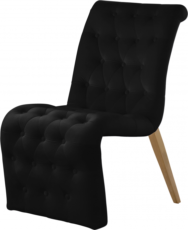 Curve Velvet Upholstered Dining Chair