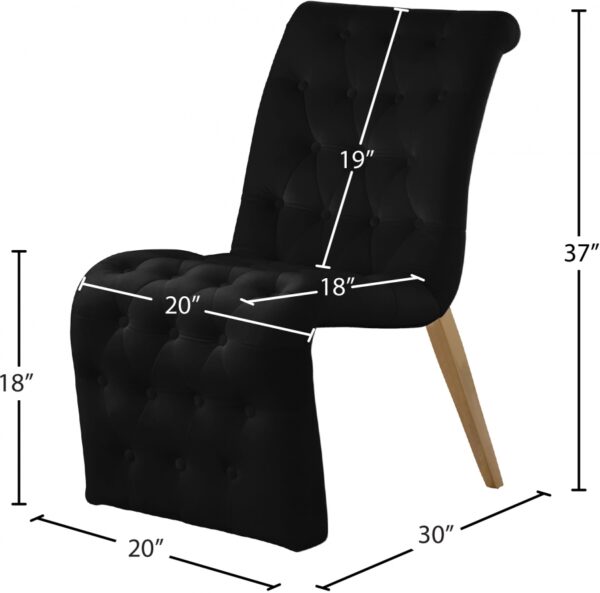 Curve Velvet Upholstered Dining Chair