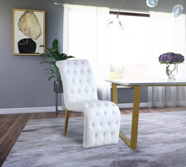 Curve Vegan Leather Upholstered Dining Chair