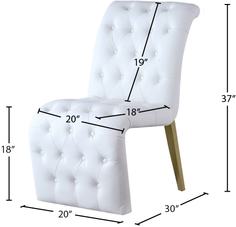 Curve Vegan Leather Upholstered Dining Chair