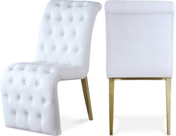 Curve Vegan Leather Upholstered Dining Chair