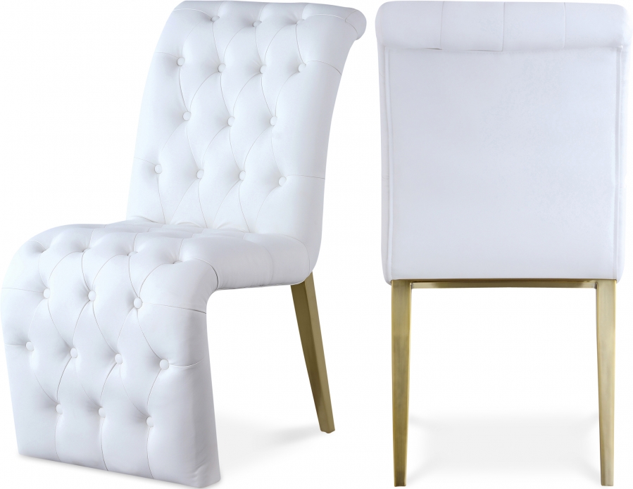 Curve Vegan Leather Upholstered Dining Chair