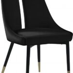 Sleek Velvet Upholstered Dining Chair
