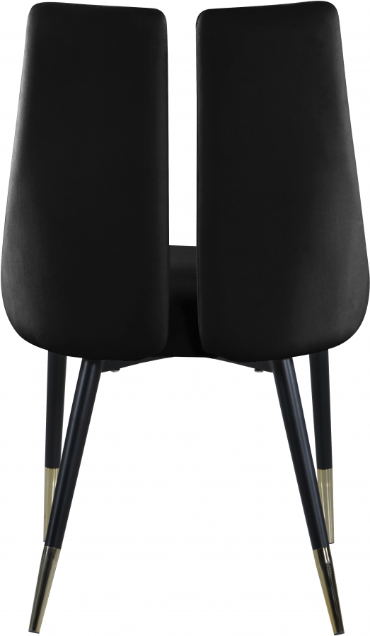 Sleek Velvet Upholstered Dining Chair