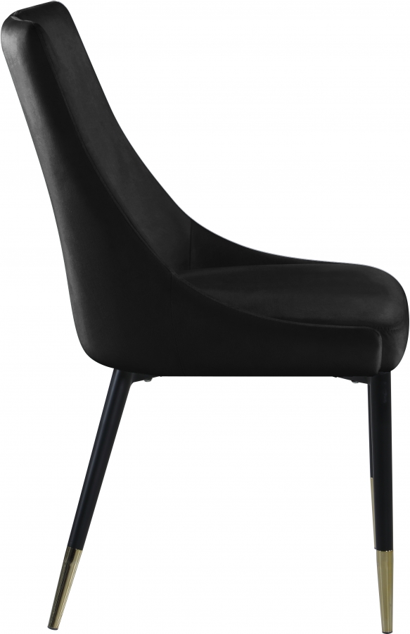 Sleek Velvet Upholstered Dining Chair