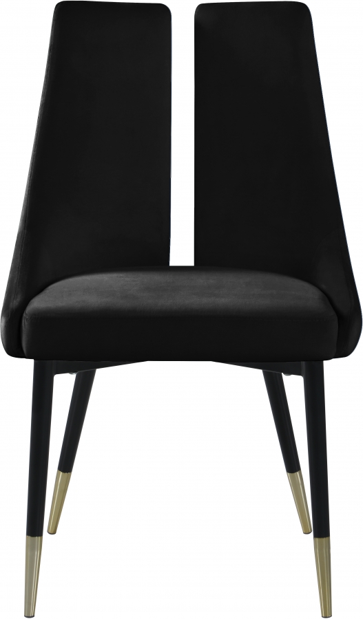 Sleek Velvet Upholstered Dining Chair