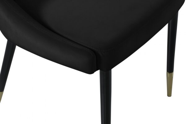 Sleek Velvet Upholstered Dining Chair