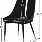 Sleek Velvet Upholstered Dining Chair