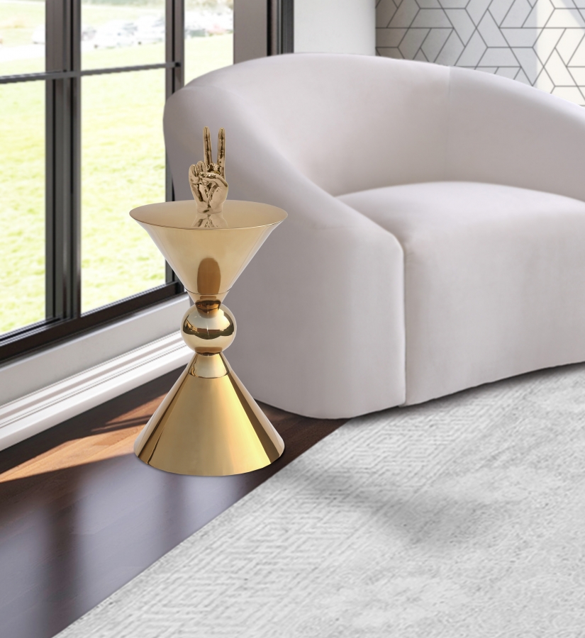 Malia Stainless Steel End Table