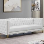 Michelle 90" Vegan Leather Upholstered Sofa