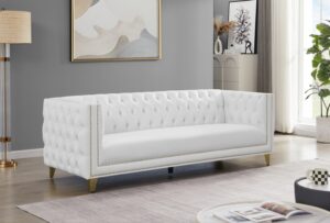 Michelle 90" Vegan Leather Upholstered Sofa
