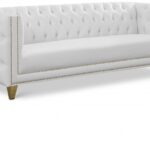 Michelle 90" Vegan Leather Upholstered Sofa