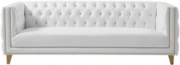 Michelle 90" Vegan Leather Upholstered Sofa