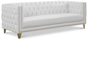 Michelle 90" Vegan Leather Upholstered Sofa