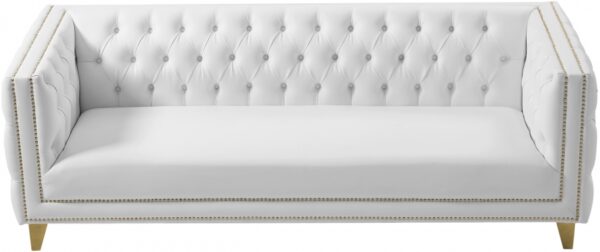 Michelle 90" Vegan Leather Upholstered Sofa