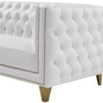 Michelle 90" Vegan Leather Upholstered Sofa