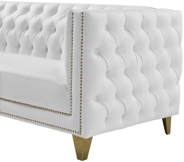 Michelle 90" Vegan Leather Upholstered Sofa