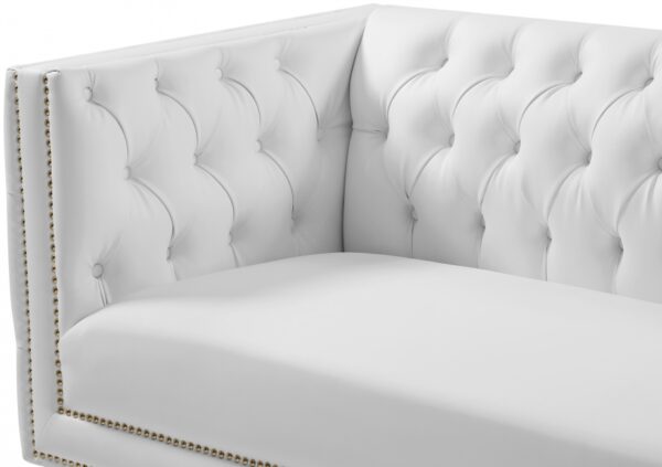 Michelle 90" Vegan Leather Upholstered Sofa