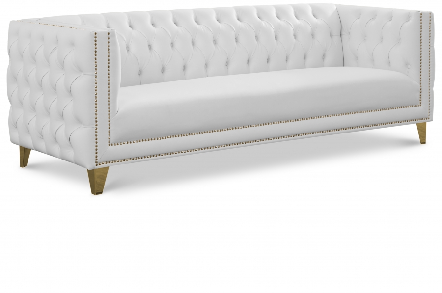 Michelle 90" Vegan Leather Upholstered Sofa