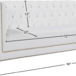 Michelle 90" Vegan Leather Upholstered Sofa