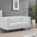 Michelle 66" Vegan Leather Upholstered Loveseat