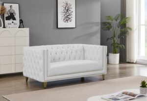 Michelle 66" Vegan Leather Upholstered Loveseat