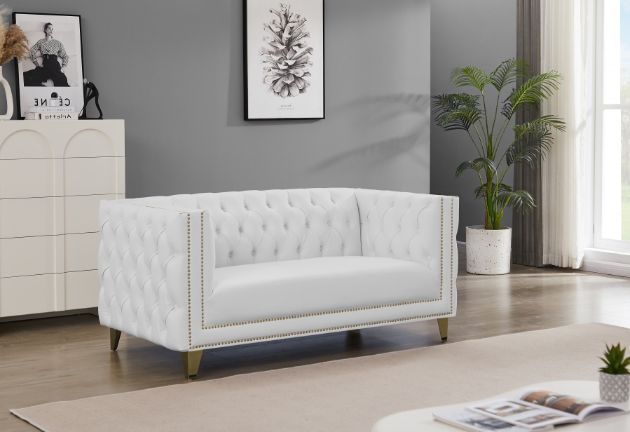 Michelle 66" Vegan Leather Upholstered Loveseat
