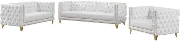 Michelle 66" Vegan Leather Upholstered Loveseat