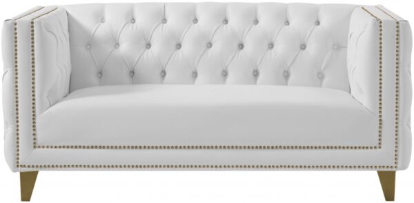 Michelle 66" Vegan Leather Upholstered Loveseat