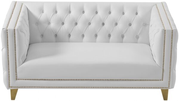 Michelle 66" Vegan Leather Upholstered Loveseat