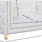 Michelle 66" Vegan Leather Upholstered Loveseat
