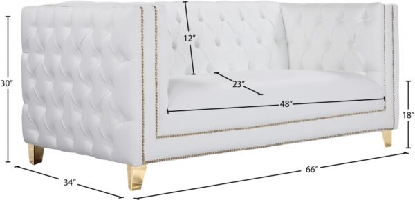 Michelle 66" Vegan Leather Upholstered Loveseat