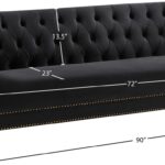 Michelle 90" Velvet Upholstered Sofa