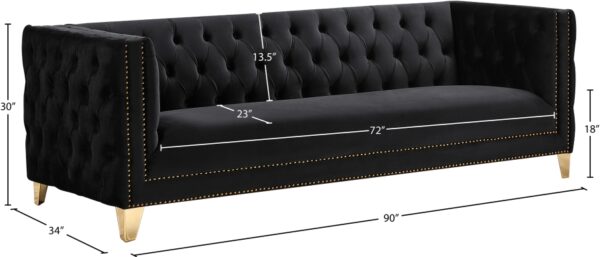Michelle 90" Velvet Upholstered Sofa