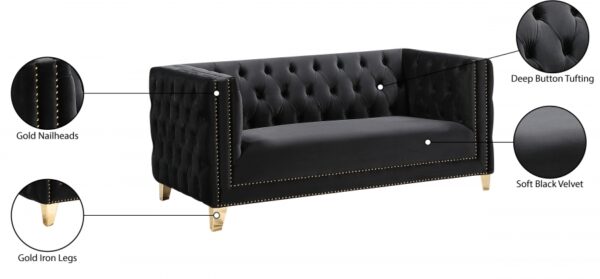 Michelle 66" Velvet Upholstered Loveseat
