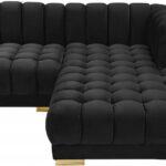 Gwen 143" Velvet Upholstered 3pc. Sectional