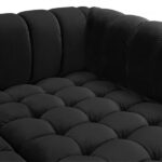 Gwen 143" Velvet Upholstered 3pc. Sectional
