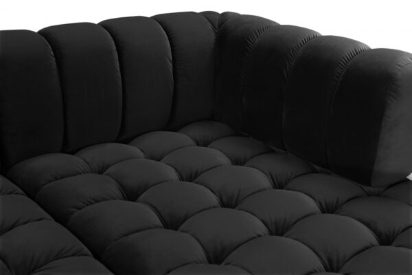 Gwen 143" Velvet Upholstered 3pc. Sectional