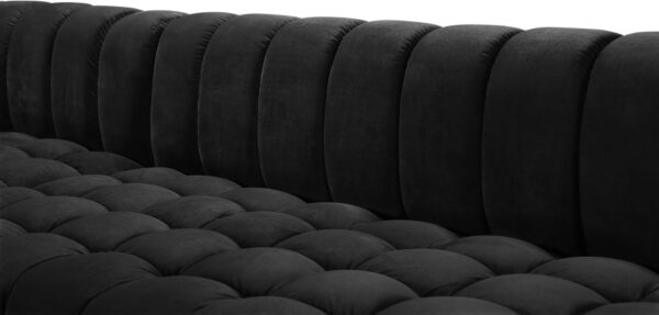 Gwen 143" Velvet Upholstered 3pc. Sectional