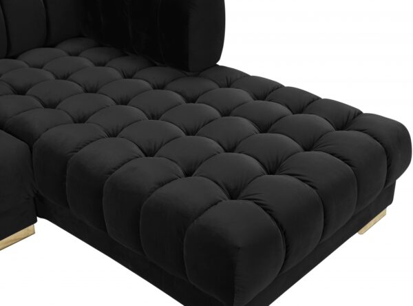 Gwen 143" Velvet Upholstered 3pc. Sectional