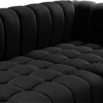 Gwen 143" Velvet Upholstered 3pc. Sectional