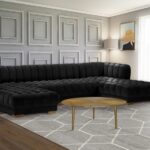 Gwen 143" Velvet Upholstered 3pc. Sectional
