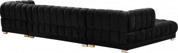 Gwen 143" Velvet Upholstered 3pc. Sectional