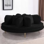 Circlet 72" Velvet Upholstered Roundabout Sofa