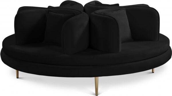 Circlet 72" Velvet Upholstered Roundabout Sofa