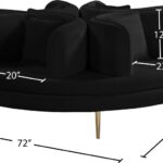 Circlet 72" Velvet Upholstered Roundabout Sofa