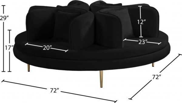 Circlet 72" Velvet Upholstered Roundabout Sofa