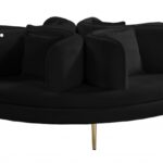 Circlet 72" Velvet Upholstered Roundabout Sofa