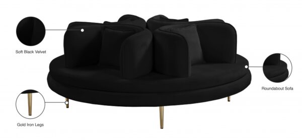 Circlet 72" Velvet Upholstered Roundabout Sofa